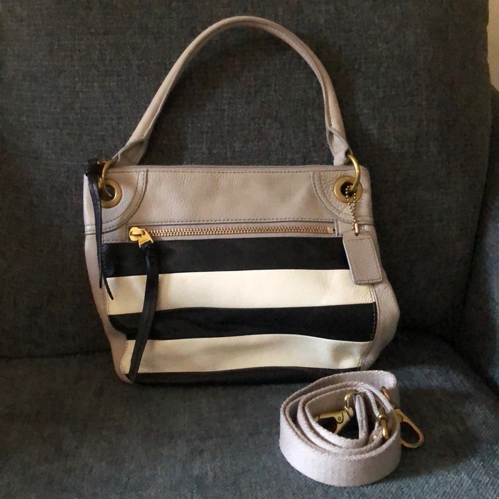 Leather fossil crossbody